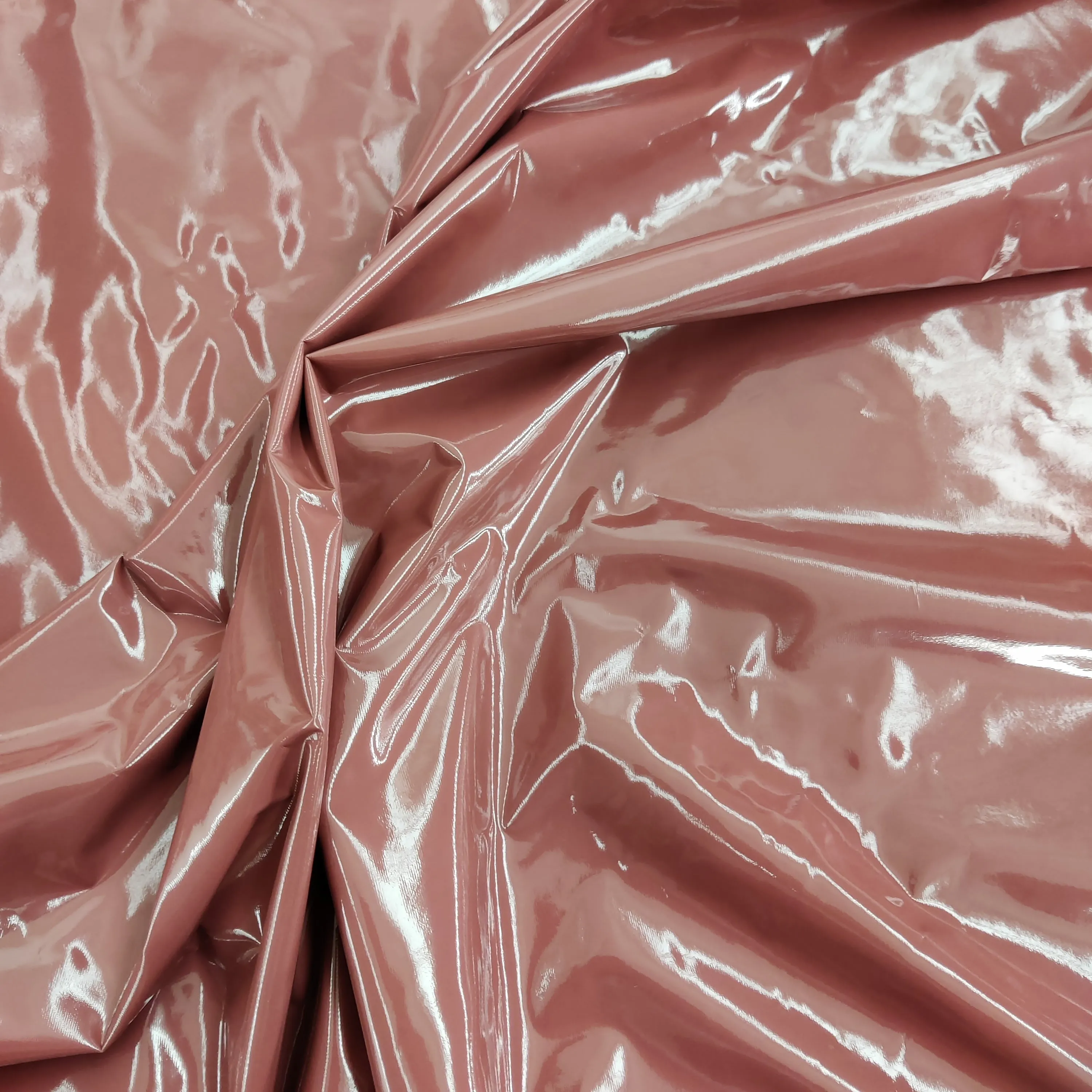 FS796 PU Polyurethane Faux Shiny Leather Fabric