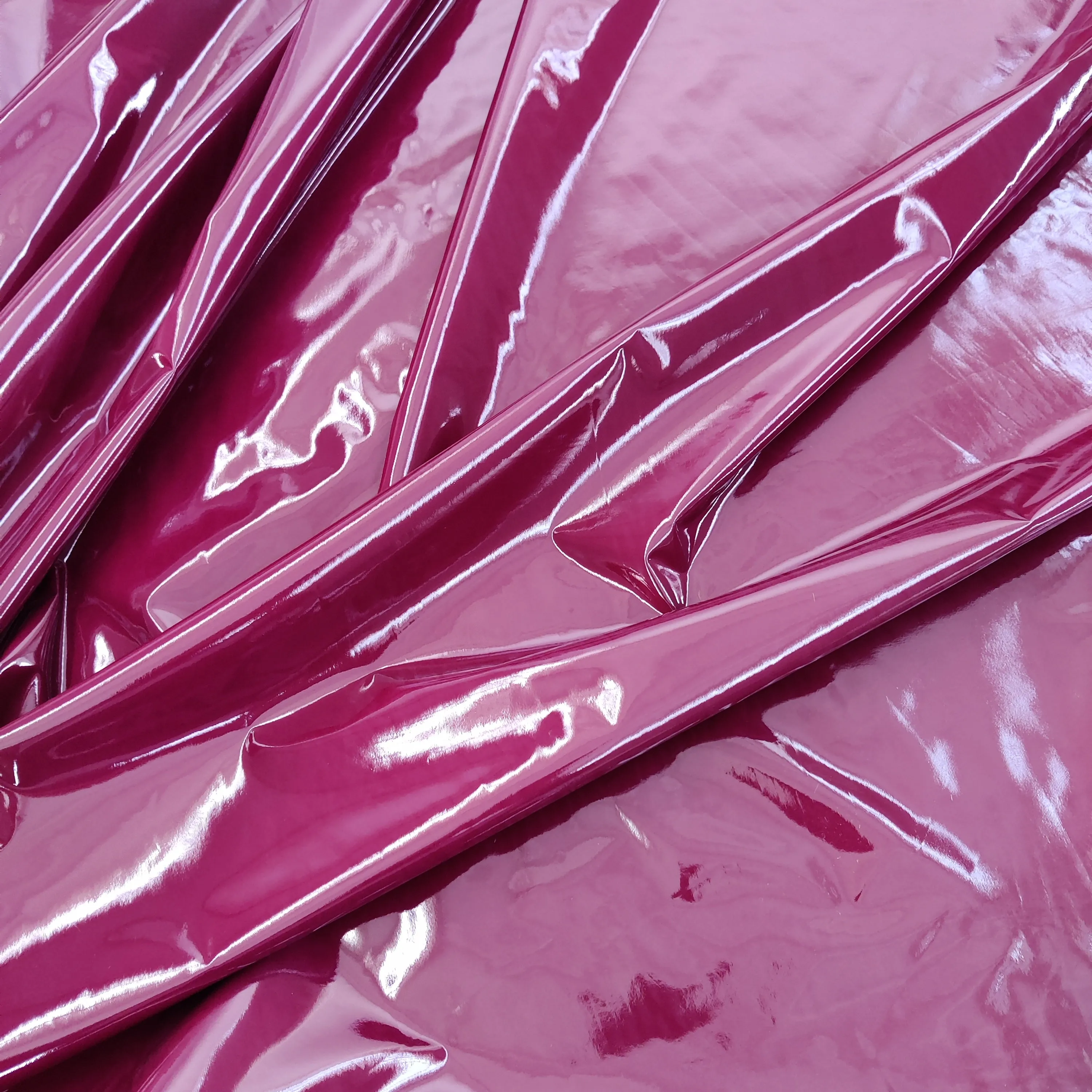 FS796 PU Polyurethane Faux Shiny Leather Fabric
