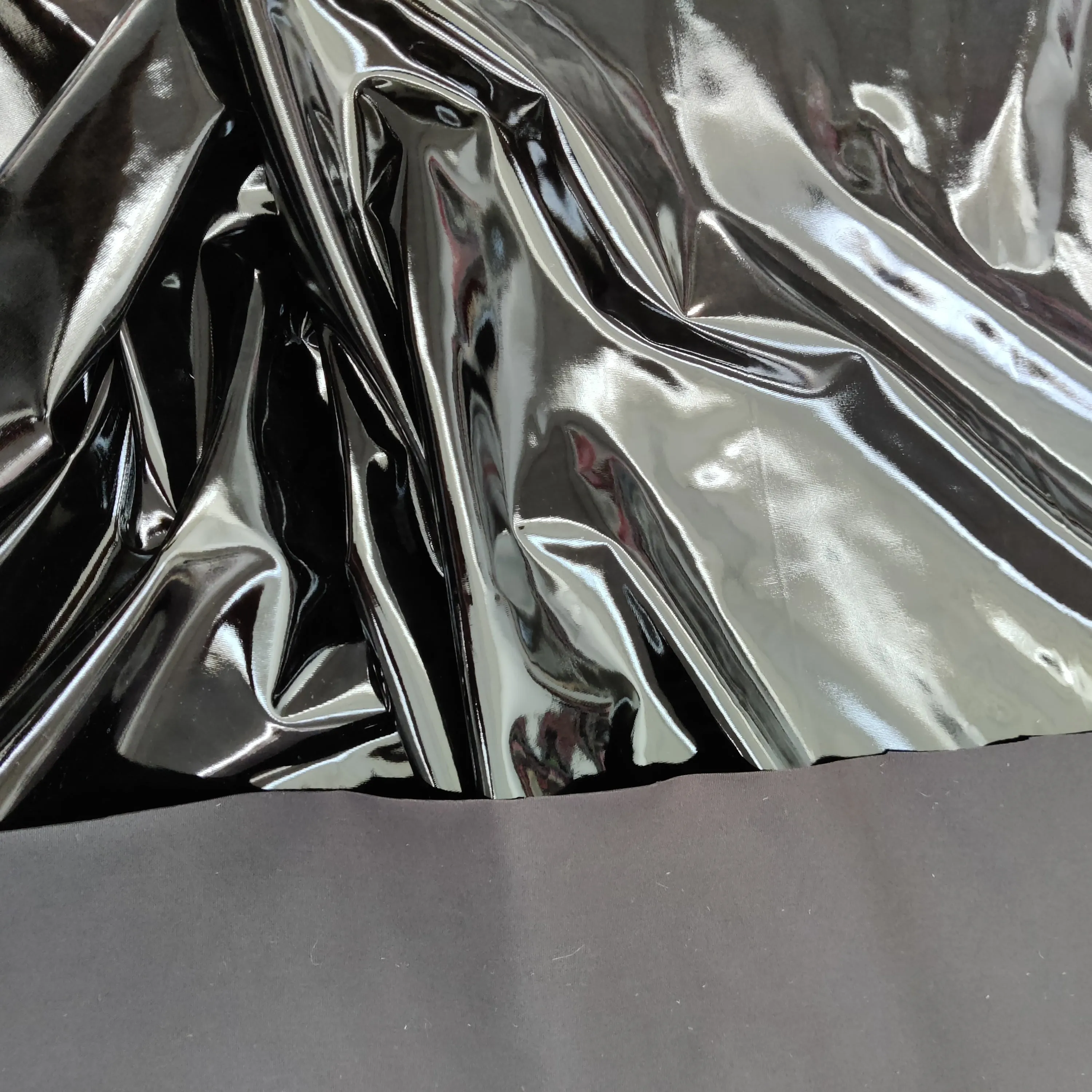 FS796 PU Polyurethane Faux Shiny Leather Fabric