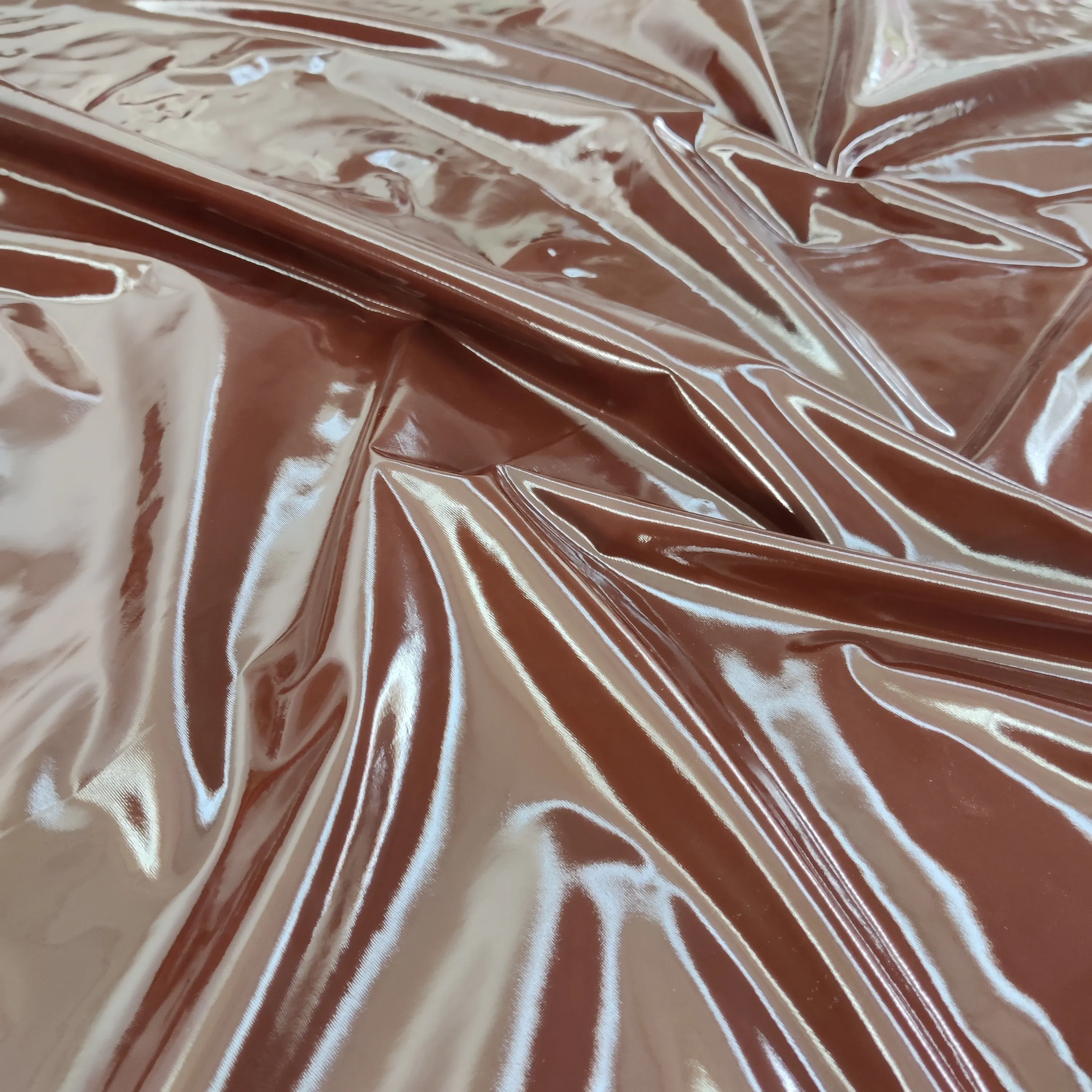 FS796 PU Polyurethane Faux Shiny Leather Fabric