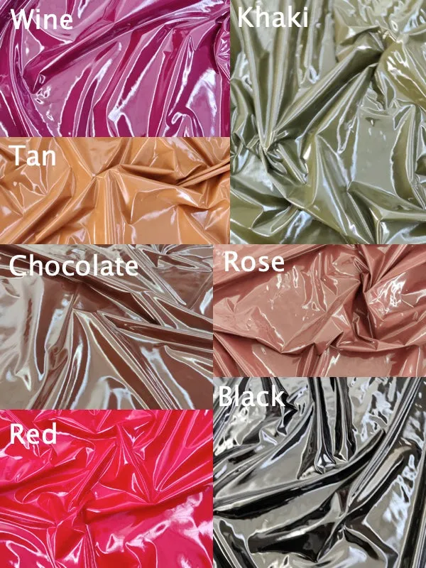 FS796 PU Polyurethane Faux Shiny Leather Fabric