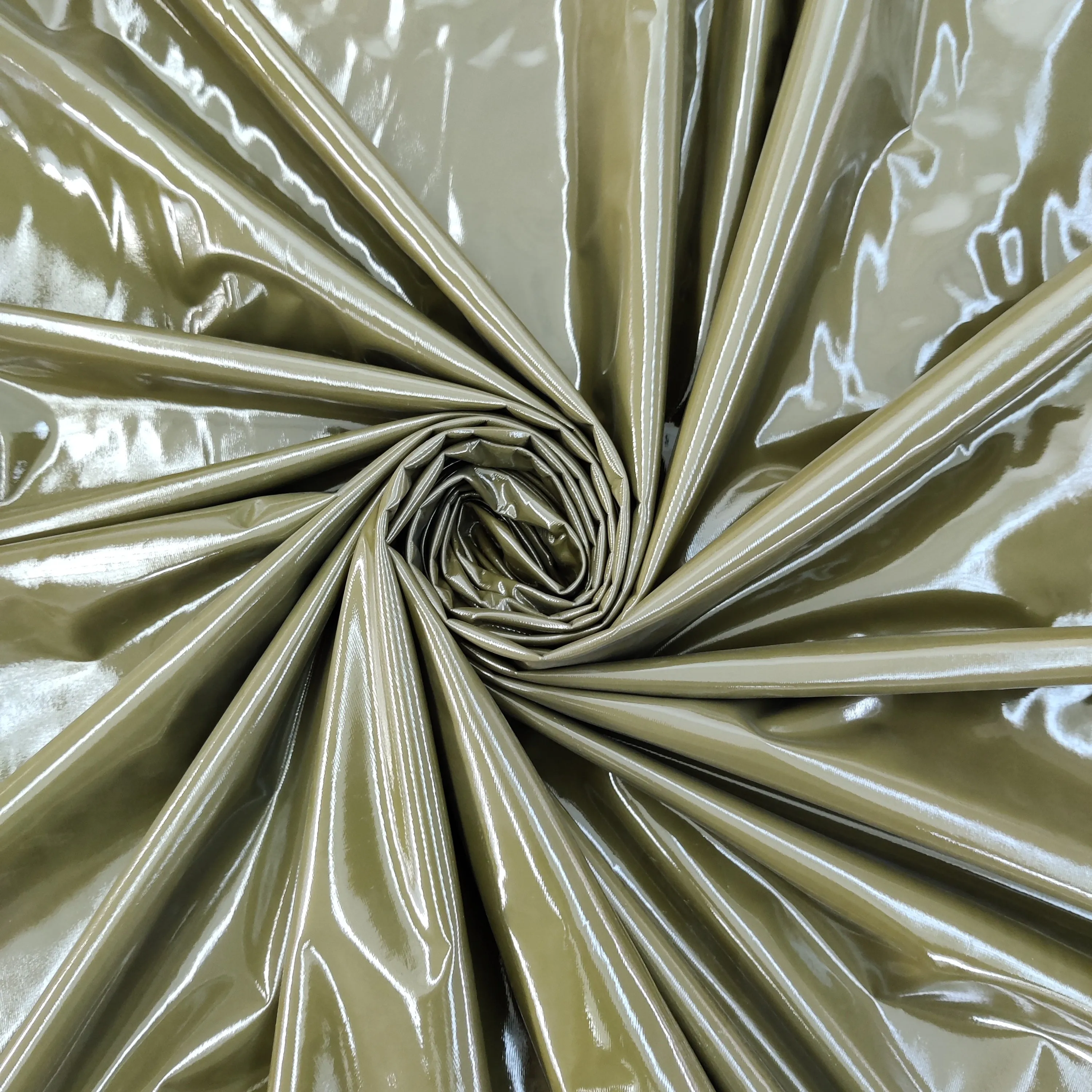 FS796 PU Polyurethane Faux Shiny Leather Fabric