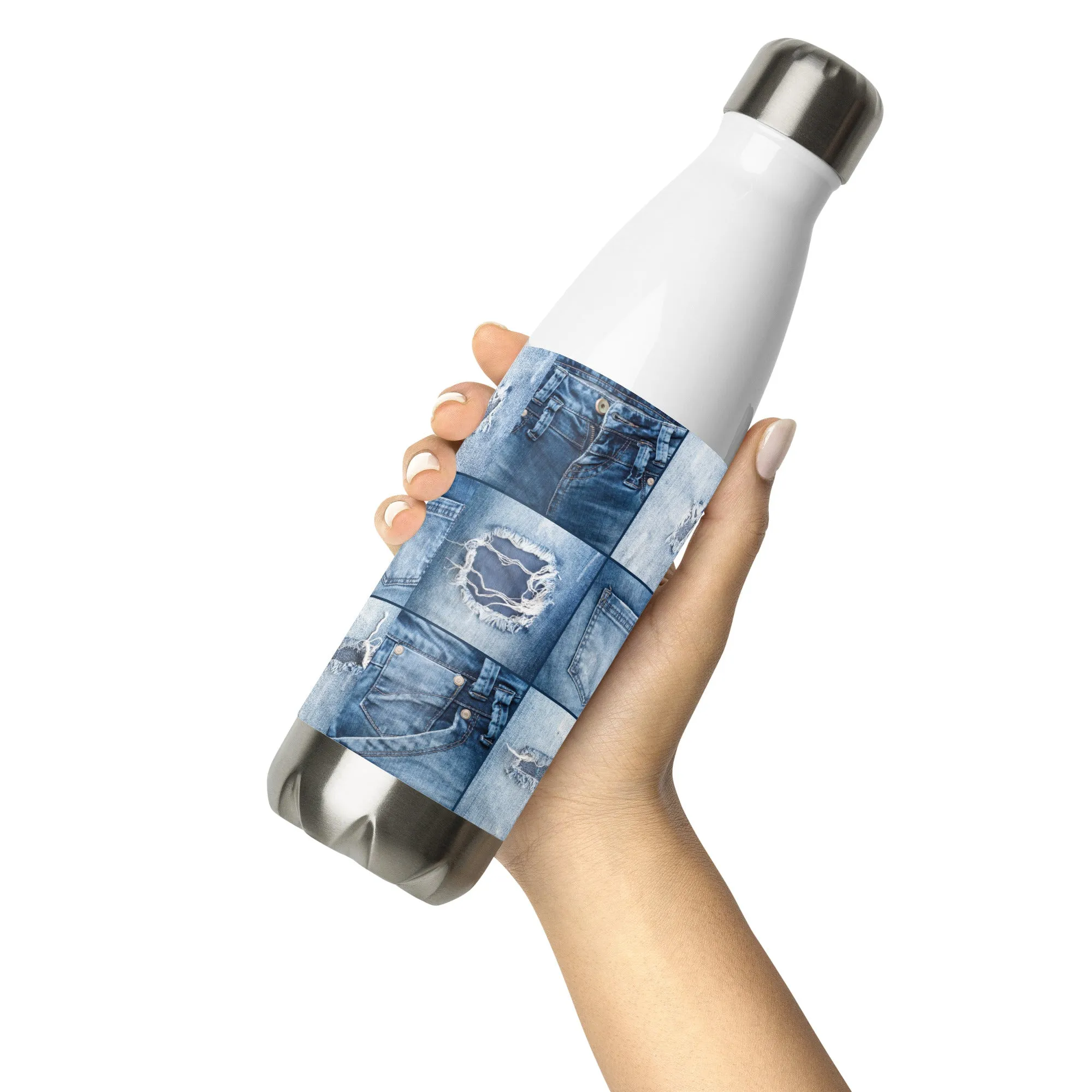 Jean Patchwork Stainless steel water bottle