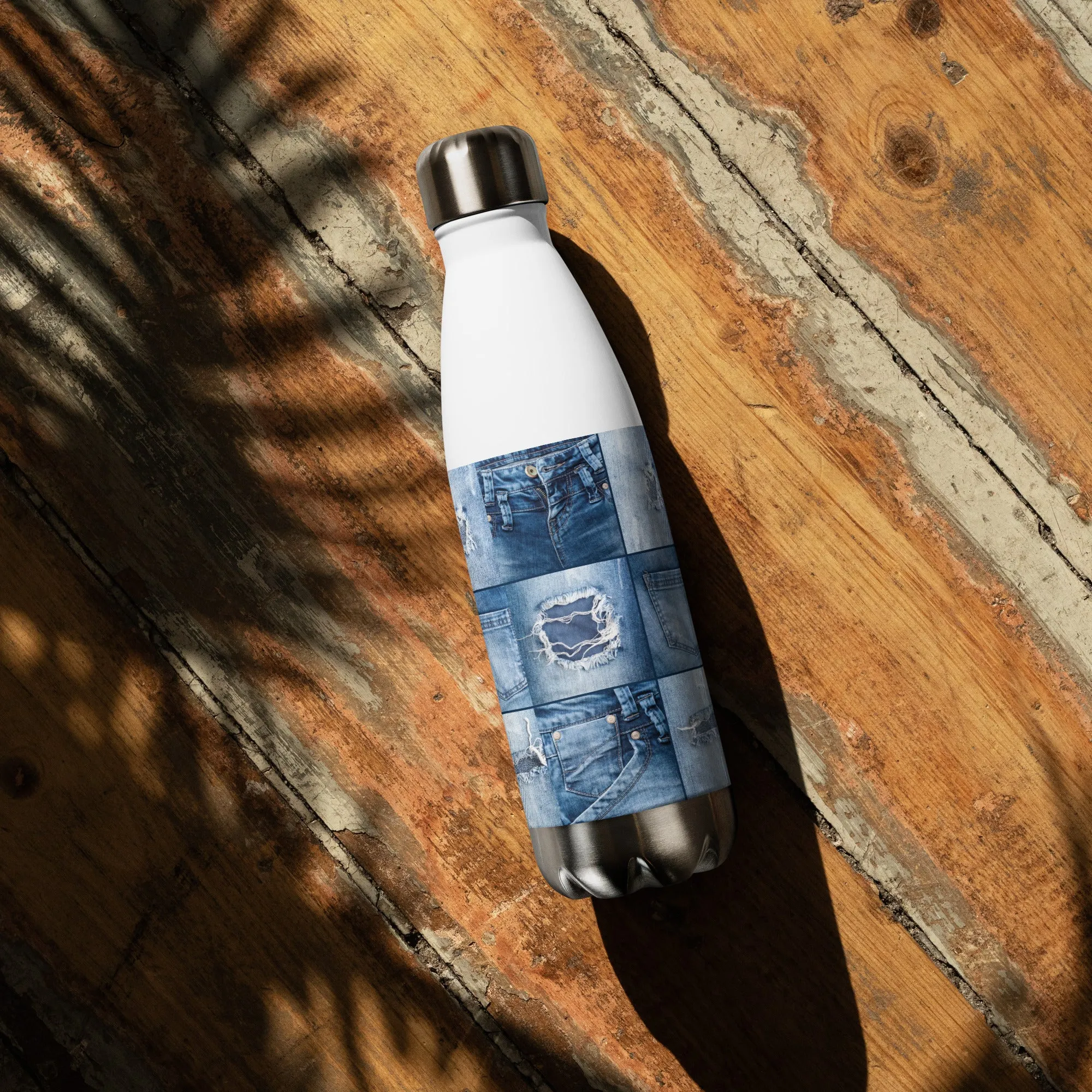 Jean Patchwork Stainless steel water bottle