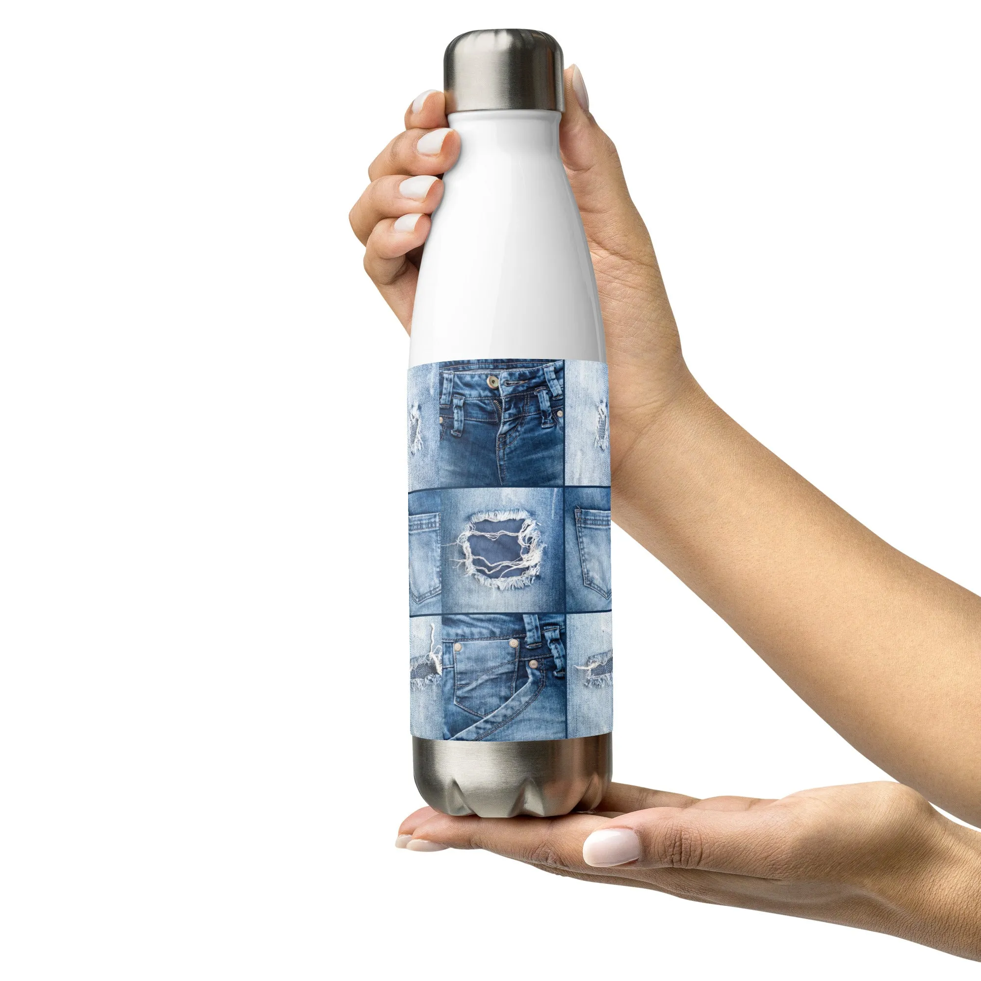 Jean Patchwork Stainless steel water bottle