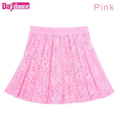 Kids Girls Lace Ballet Skirts Dance Skirts Girl Toddler White Pink Lyrical Dance Training Leotard's Skirt Lace Short Skirts