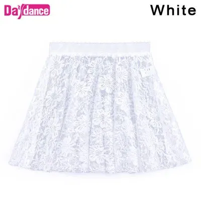 Kids Girls Lace Ballet Skirts Dance Skirts Girl Toddler White Pink Lyrical Dance Training Leotard's Skirt Lace Short Skirts