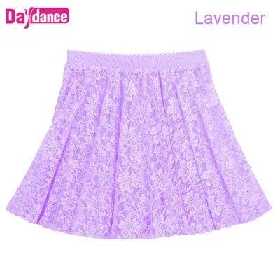 Kids Girls Lace Ballet Skirts Dance Skirts Girl Toddler White Pink Lyrical Dance Training Leotard's Skirt Lace Short Skirts