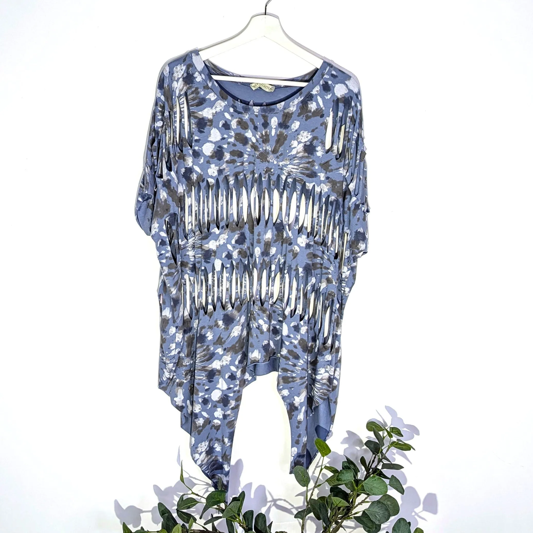 Ladder over top with asymmetric hem (M-L)