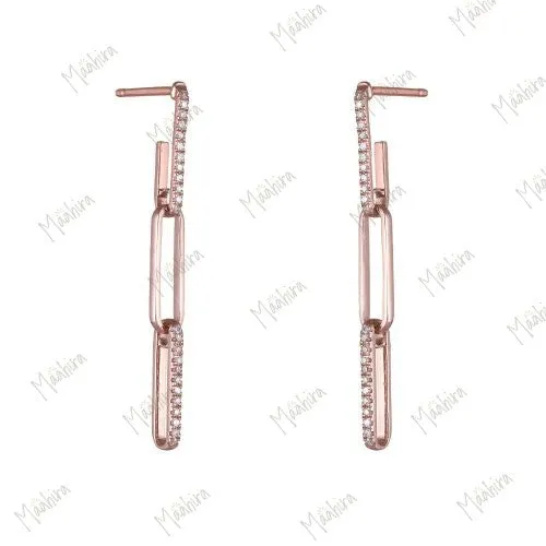 Linked Chain Diamond Earring