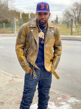 Men's Trey Biker Jacket [Destroyed Yellow]