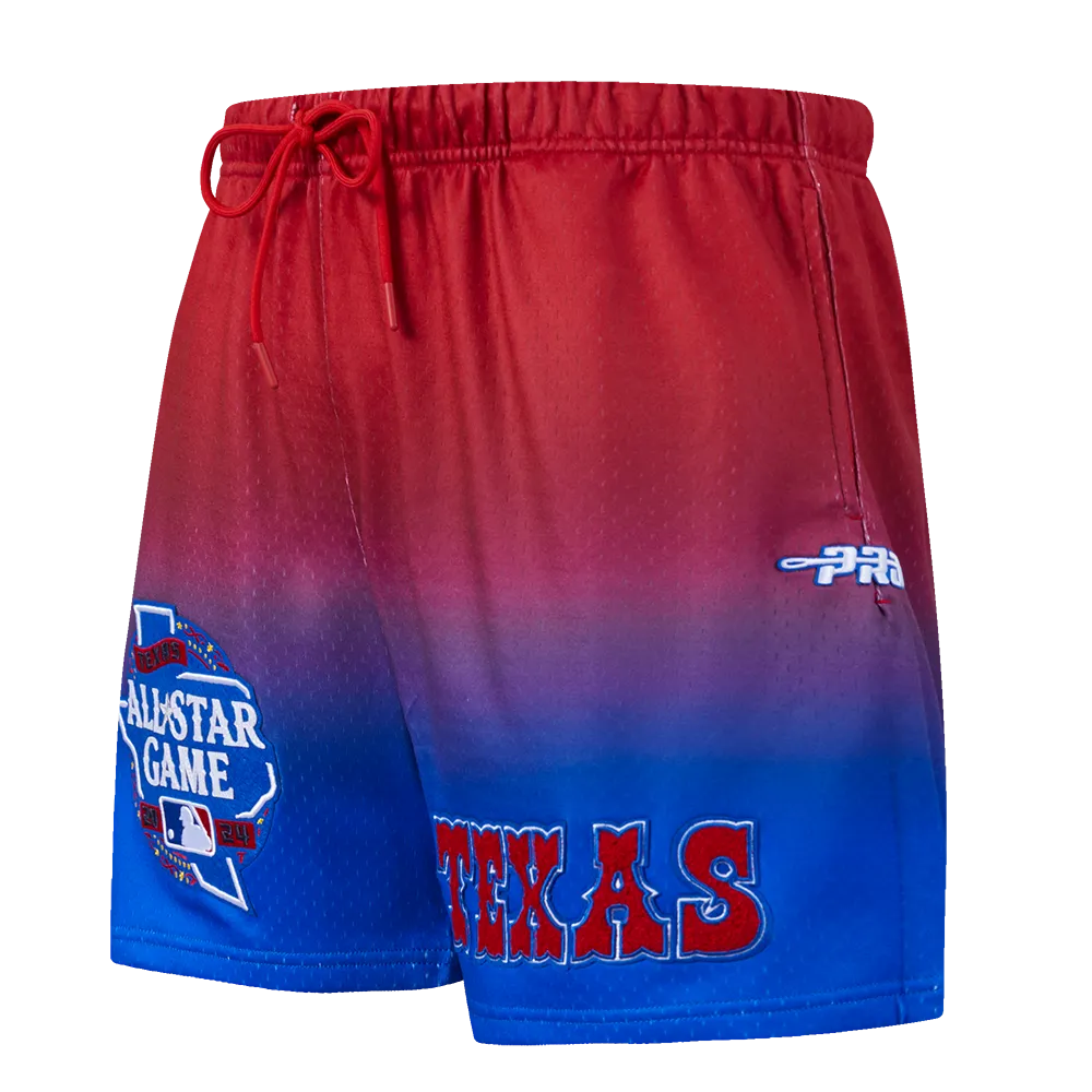 MLB ALL STAR 2024 MEN'S MESH TEAM OMBRE SHORT (ROYAL BLUE/RED)
