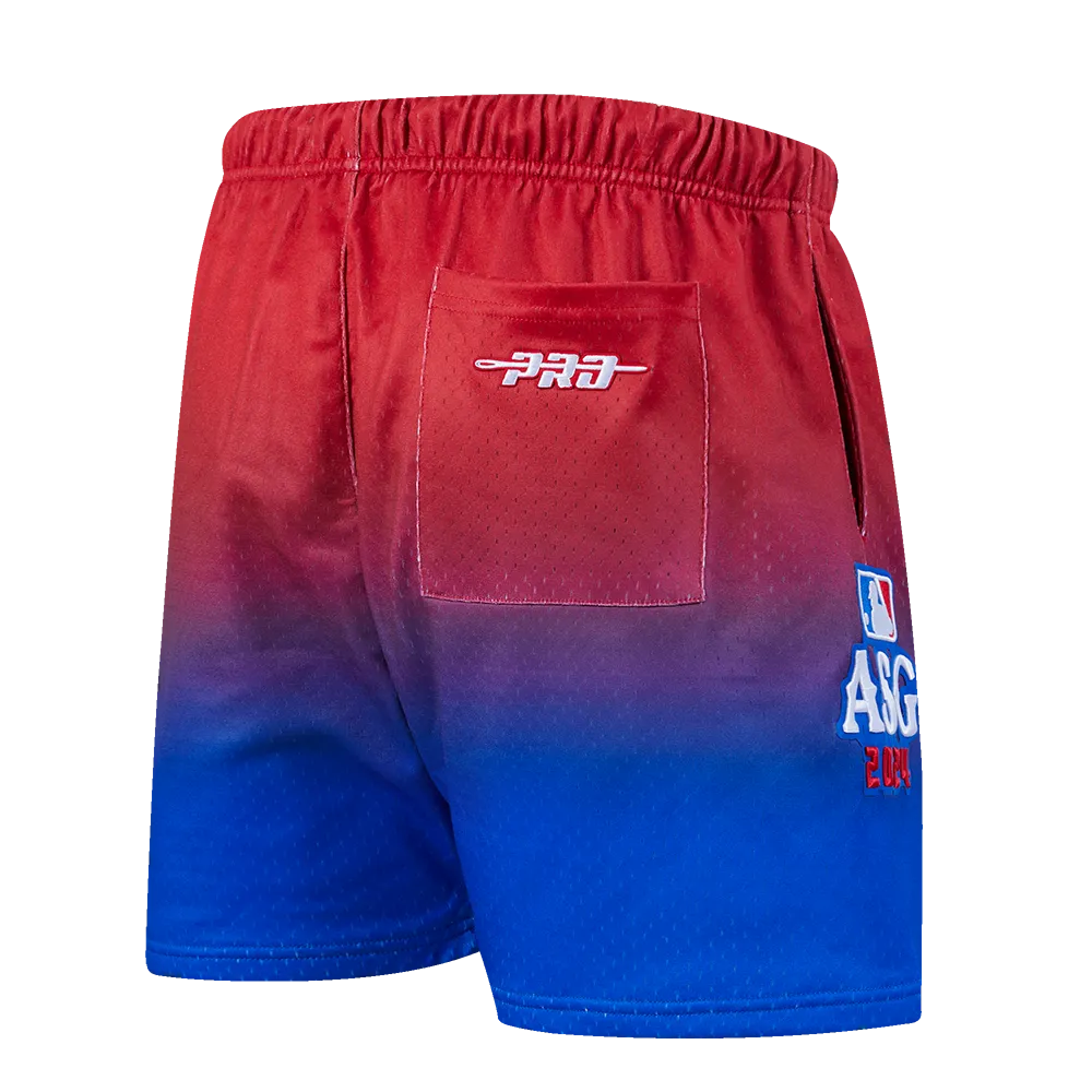 MLB ALL STAR 2024 MEN'S MESH TEAM OMBRE SHORT (ROYAL BLUE/RED)