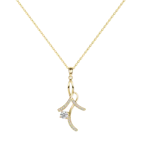 Moissanite Irregular Pendant Necklace
