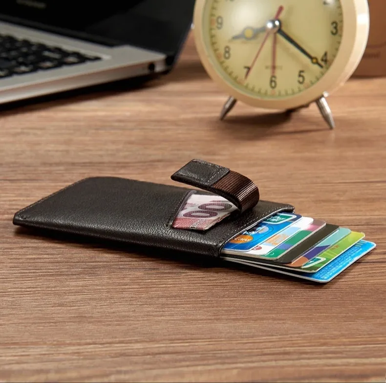 NewBring Slim Business PU Leather Wallet Card Holder
