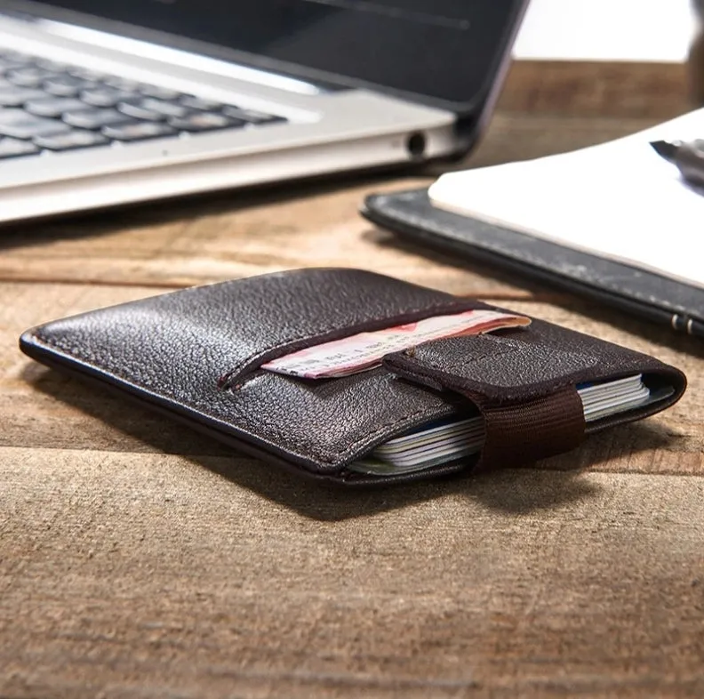 NewBring Slim Business PU Leather Wallet Card Holder