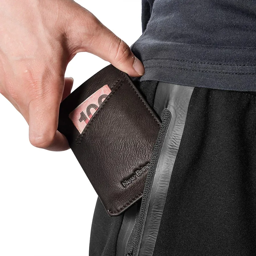 NewBring Slim Business PU Leather Wallet Card Holder