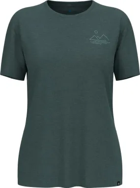 Odlo Women&#x27;s Ascent Sun Sea Mountains T-Shirt Dark Slate Melange | Buy Odlo Women&#x27;s Ascent Sun Sea Mountains T-Shirt Dark Slate Melange here | Outnorth