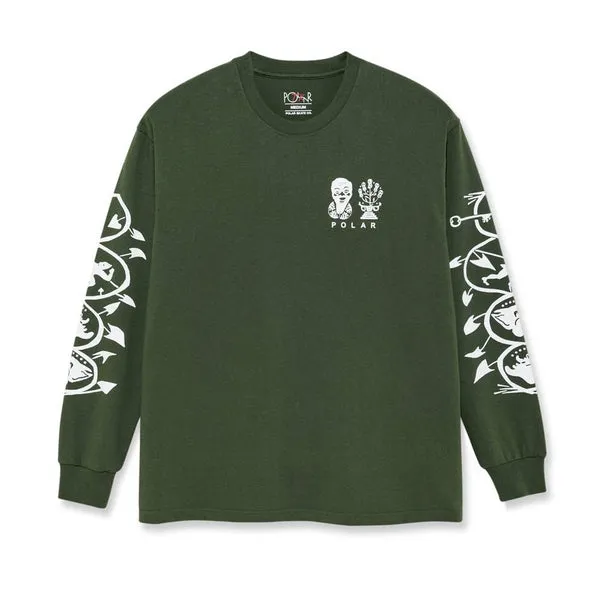 Polar Spiral LS T-Shirt - Dark Olive