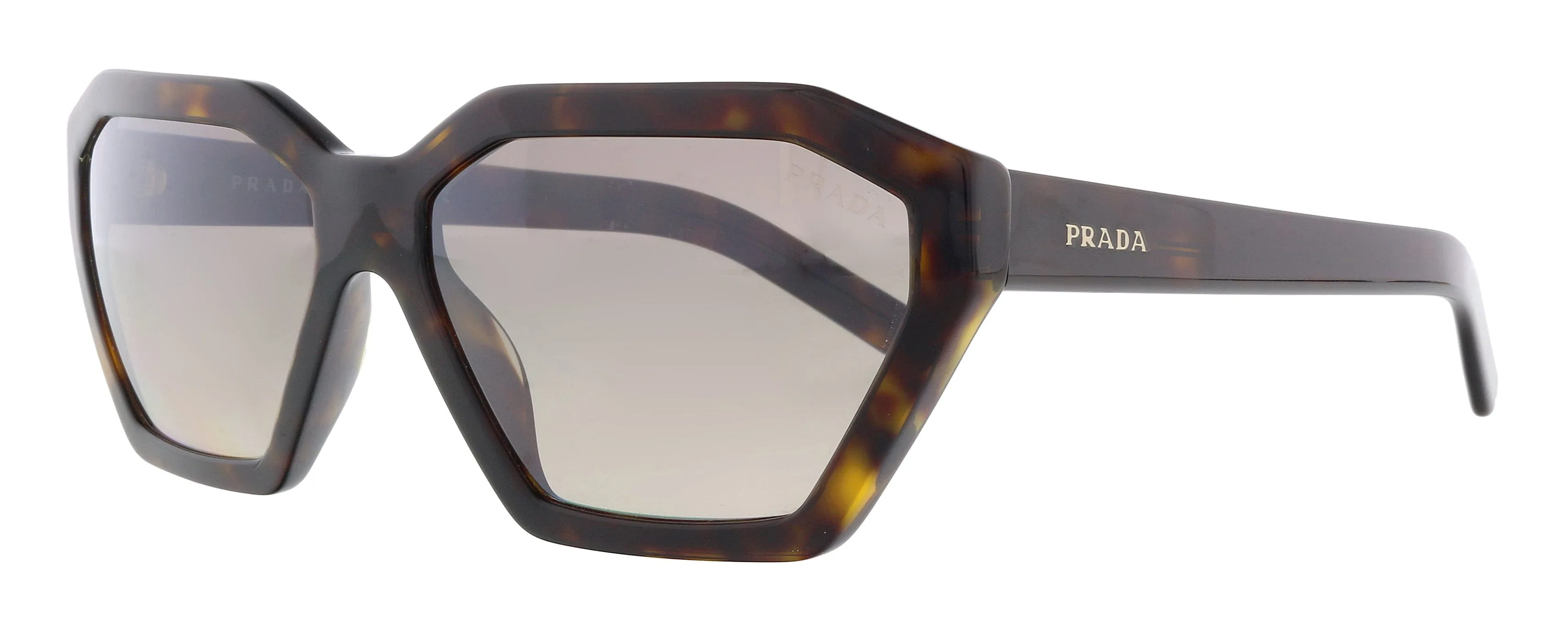 Prada 0PR 03VS 2AU4P0 Havana  Irregular Rectangle Sunglasses