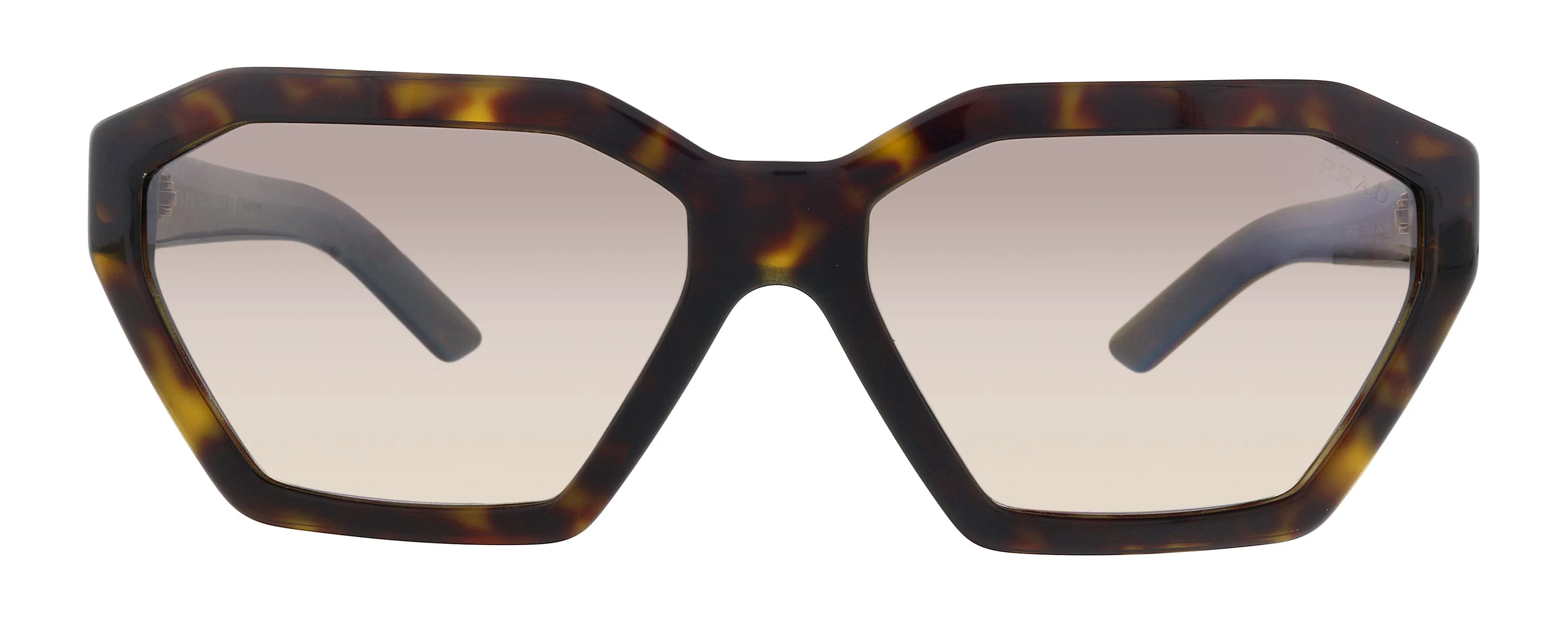 Prada 0PR 03VS 2AU4P0 Havana  Irregular Rectangle Sunglasses
