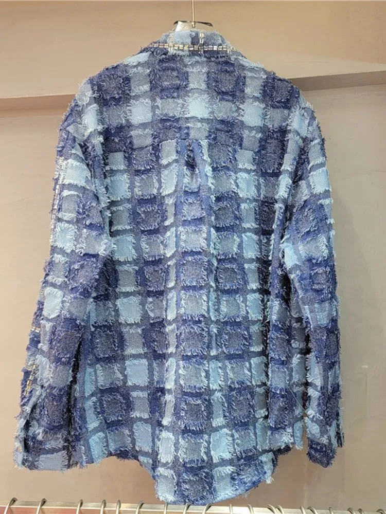 Pre Order:  Gemstones Studded Plaid Shirt