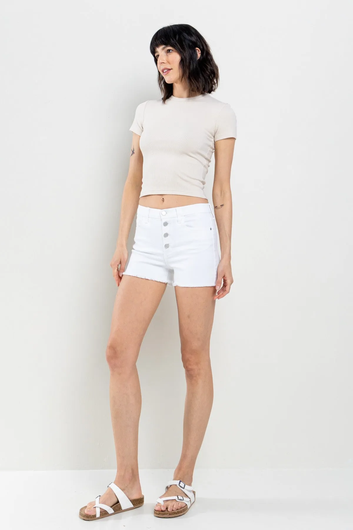 Retro 90's Shorts - White