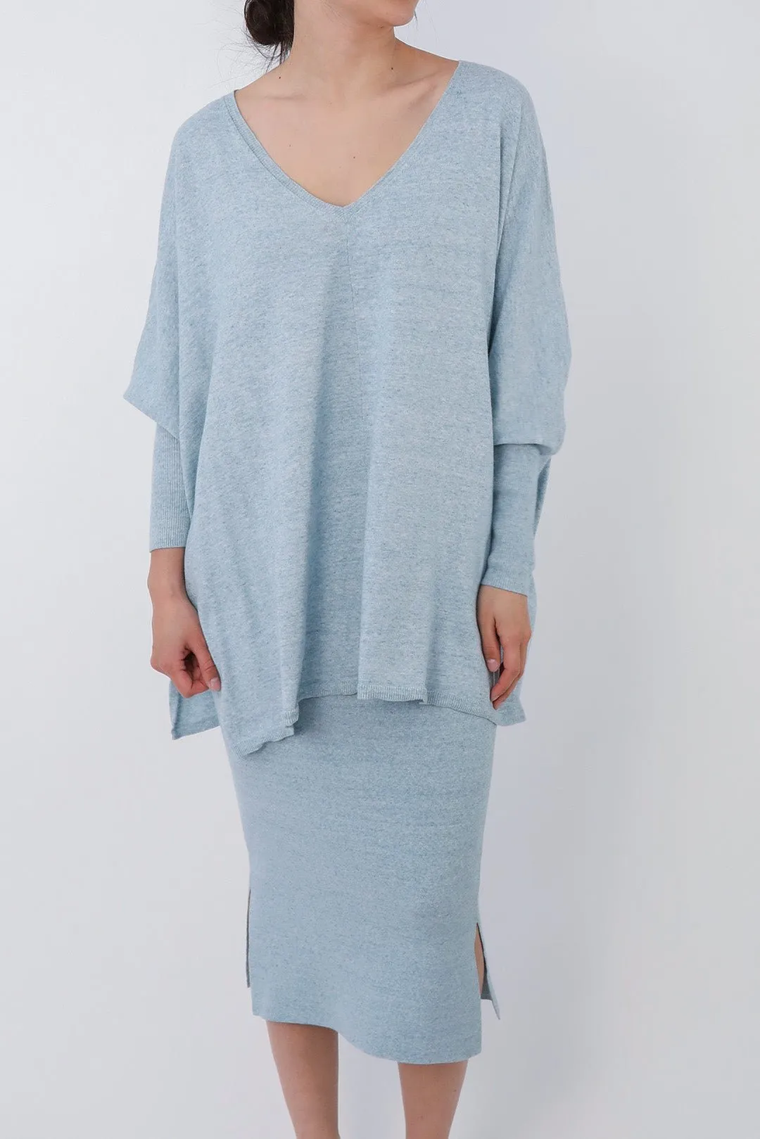 SICILY PENCIL SKIRT IN KNIT PIMA COTTON STRETCH
