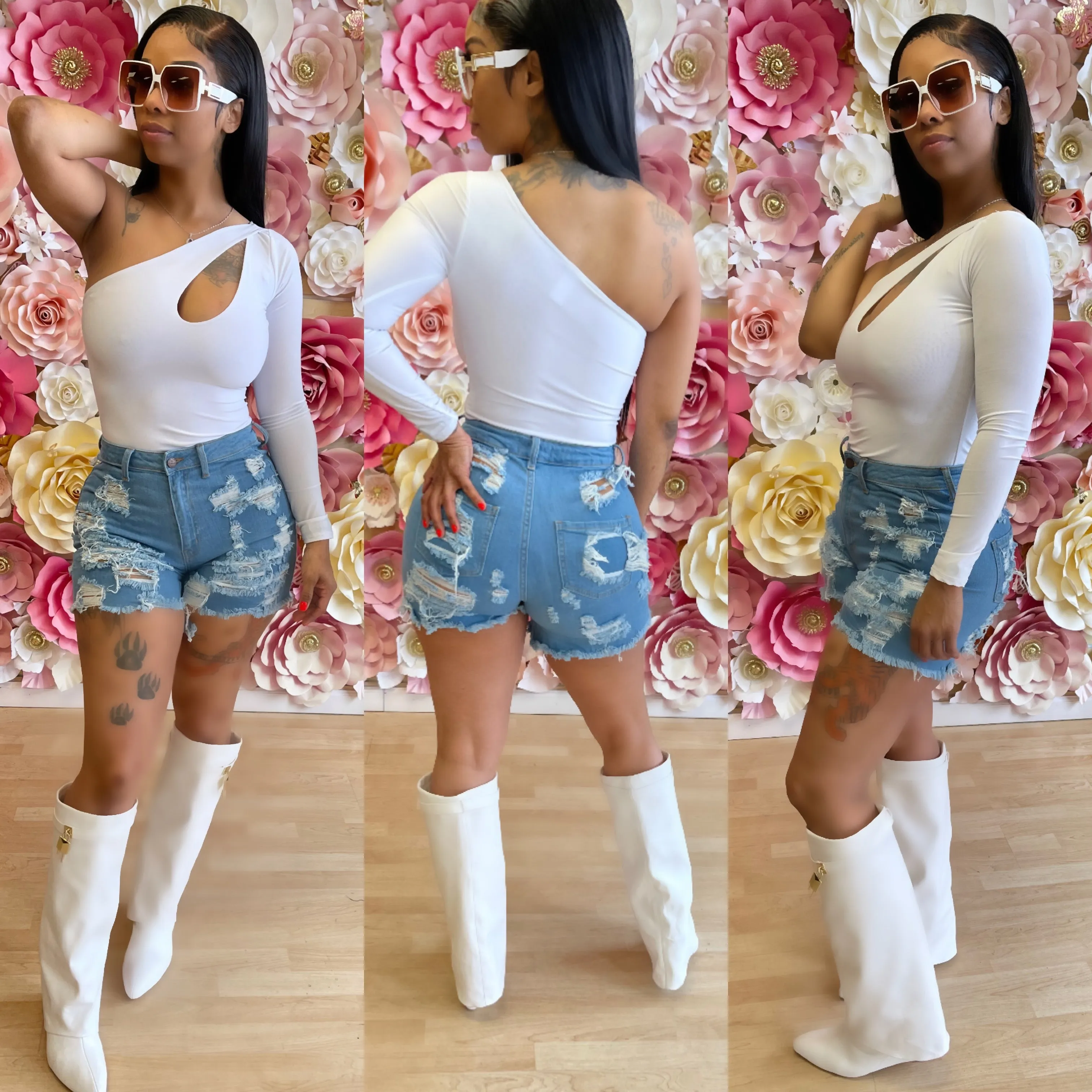 Stressed Comfy Shorts ( Mid wash)