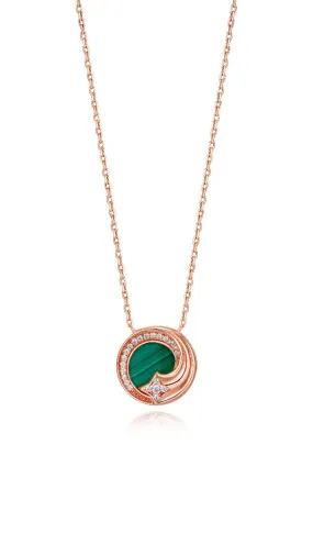 THIALH - Galaxy - Green Star Gold plated Malachite Necklace