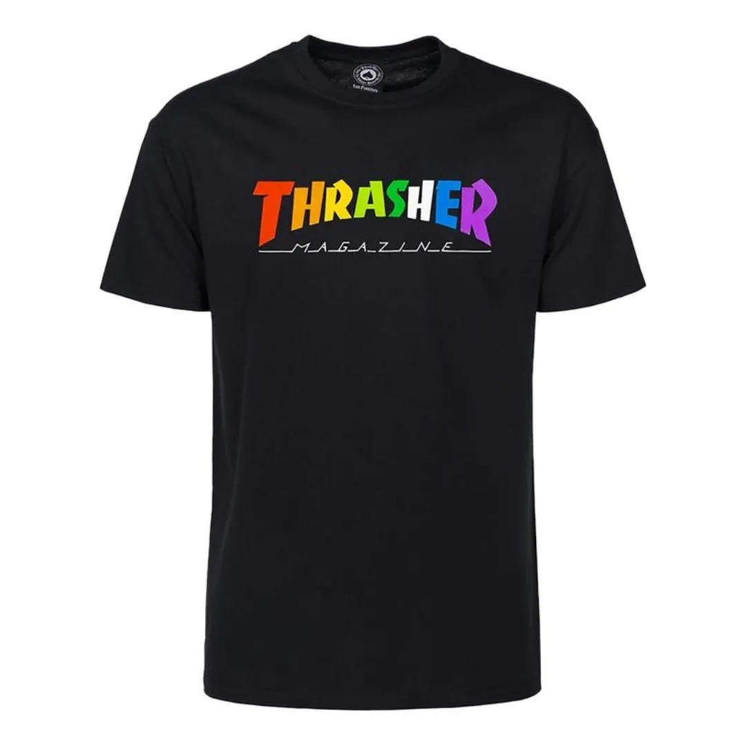 Thrasher T-Shirt Rainbow Mag black