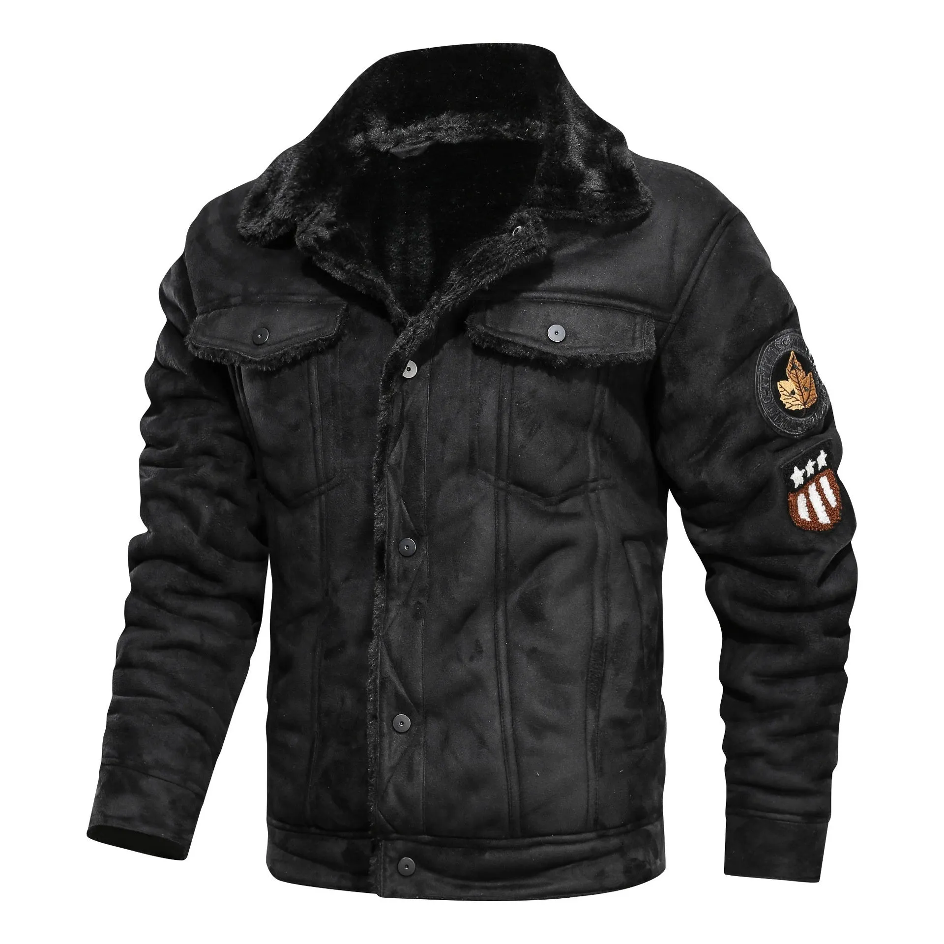 Winter Fur Flying Suit Motorcycle Jacket
