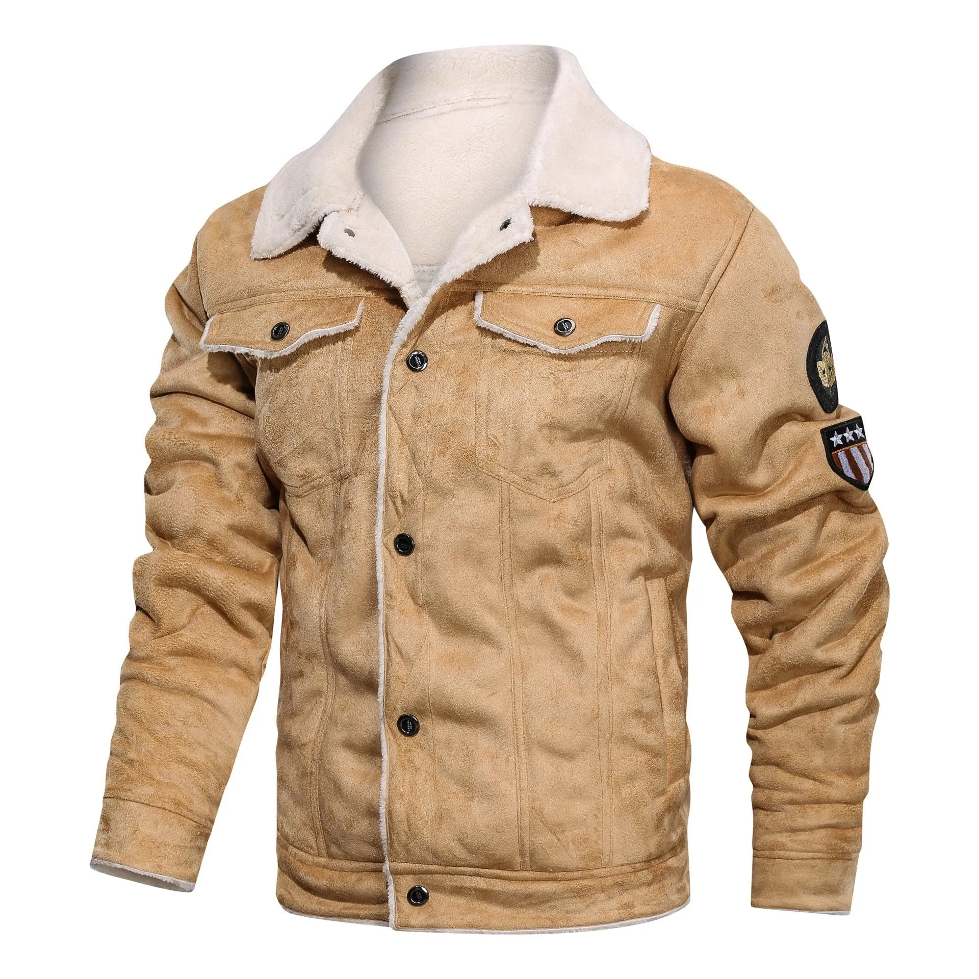 Winter Fur Flying Suit Motorcycle Jacket
