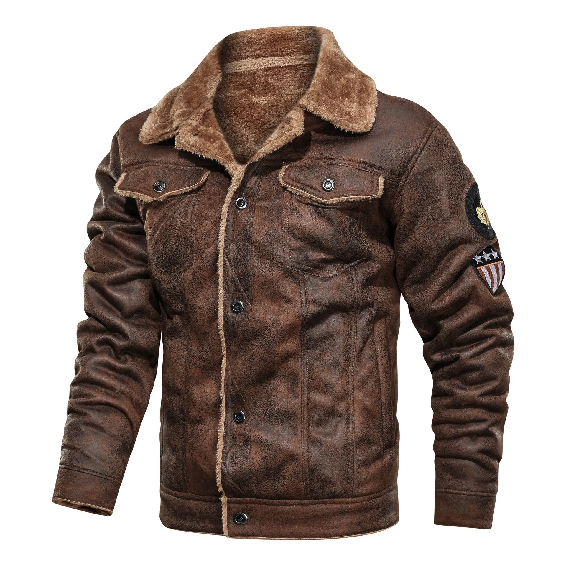 Winter Fur Flying Suit Motorcycle Jacket