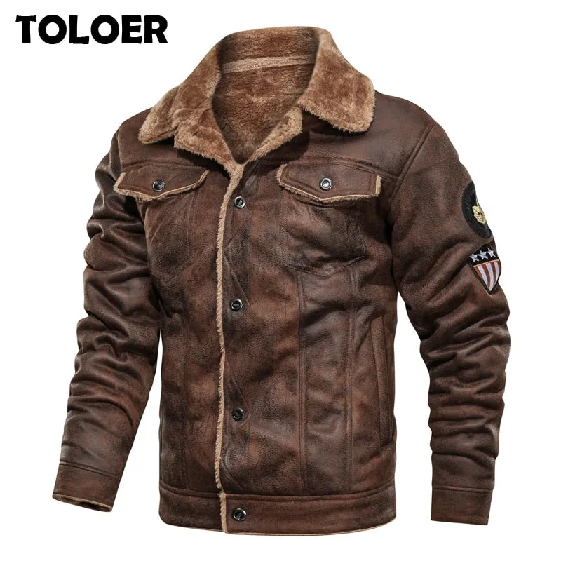 Winter Fur Flying Suit Motorcycle Jacket